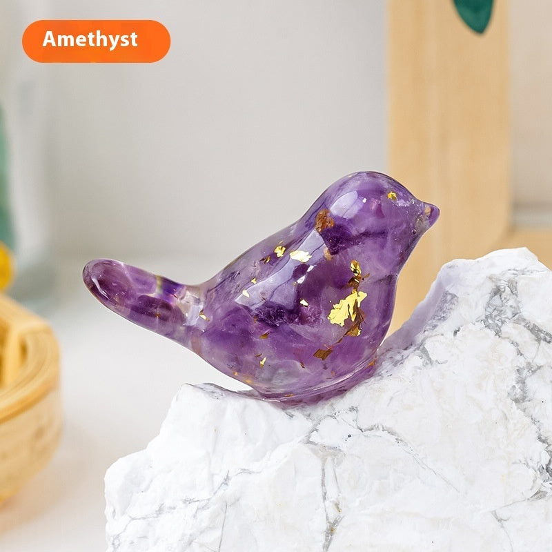 Crystal Bird Ornaments | Natural Gemstone Bird Figurines for Home Decor and Healing Energy