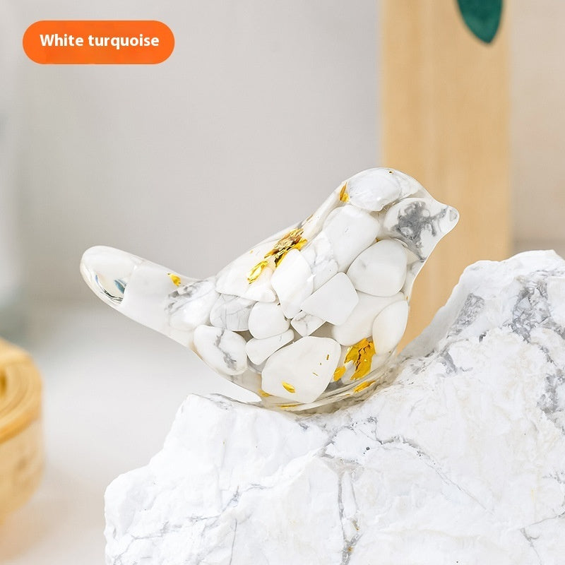 Crystal Bird Ornaments | Natural Gemstone Bird Figurines for Home Decor and Healing Energy