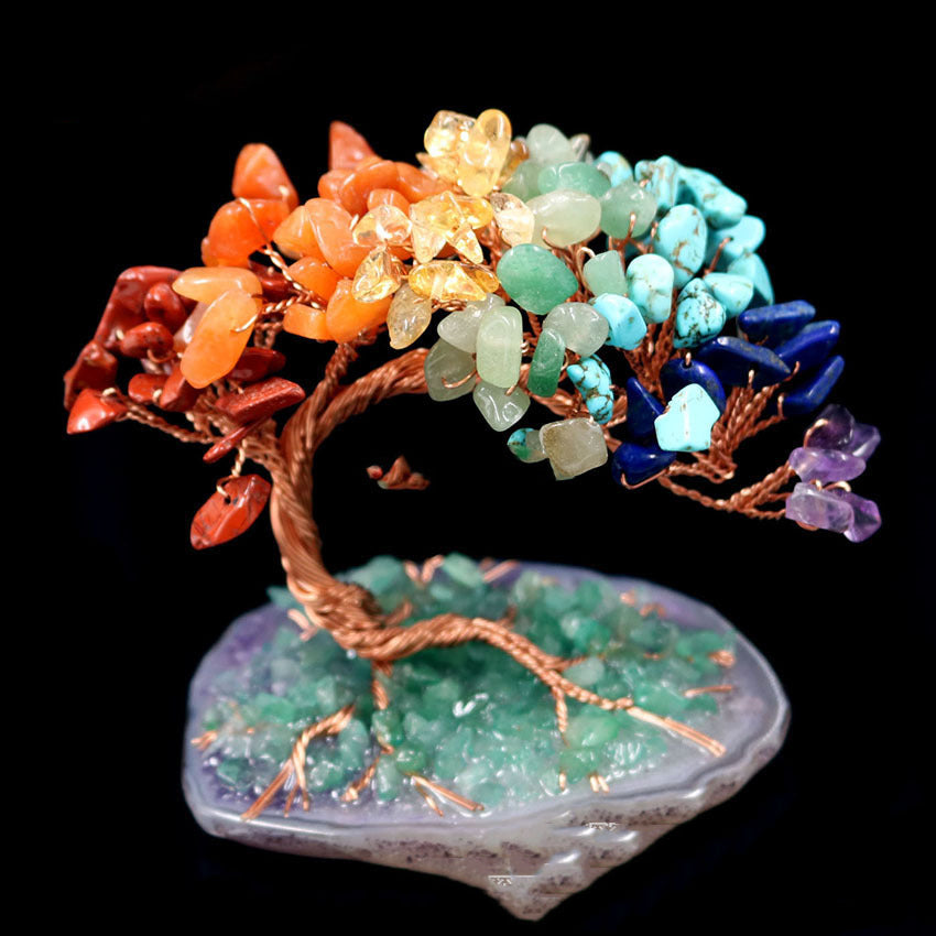 Crystal Tree of Life Ornament | Gemstone Money Tree for Home Decor & Feng Shui