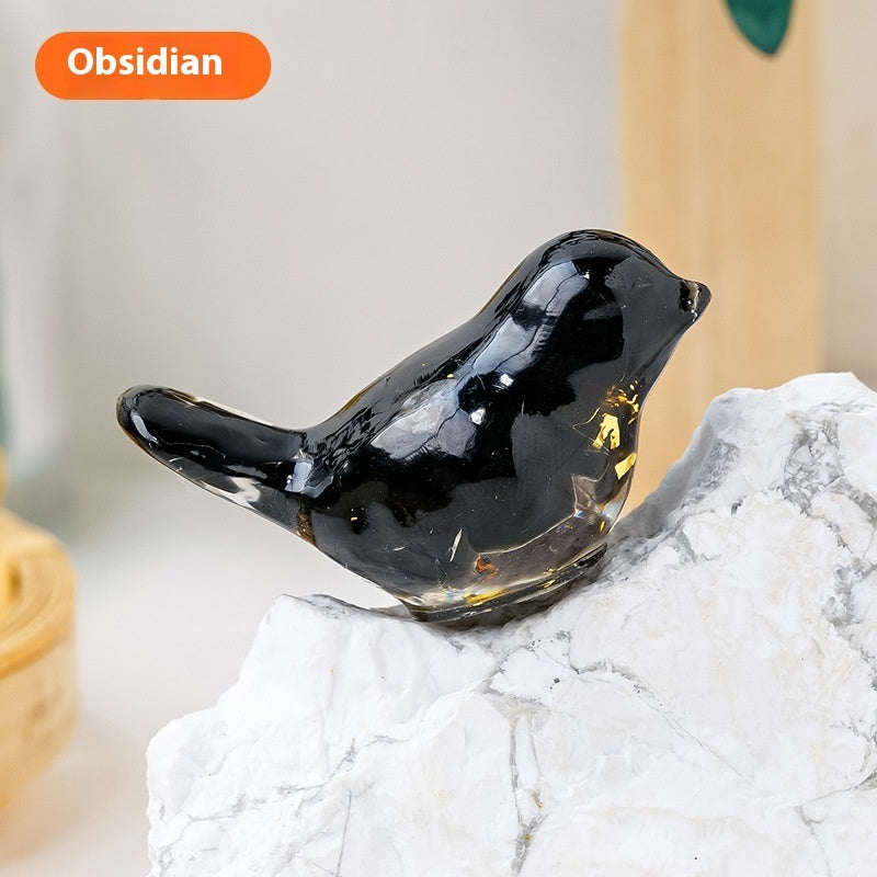 Crystal Bird Ornaments | Natural Gemstone Bird Figurines for Home Decor and Healing Energy
