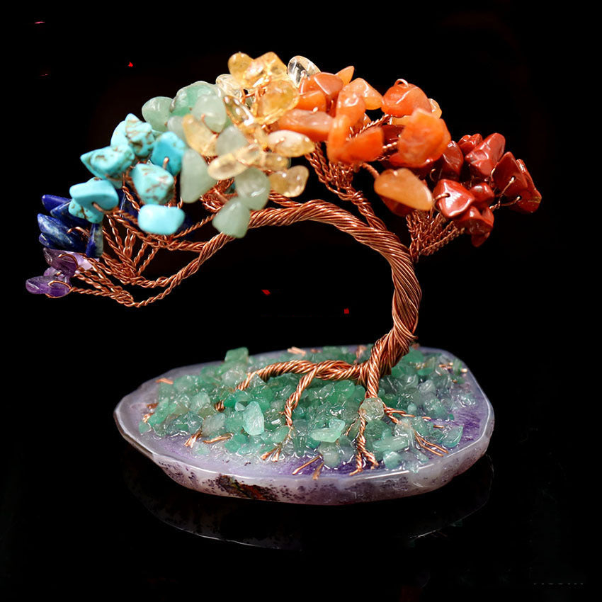 Crystal Tree of Life Ornament | Gemstone Money Tree for Home Decor & Feng Shui