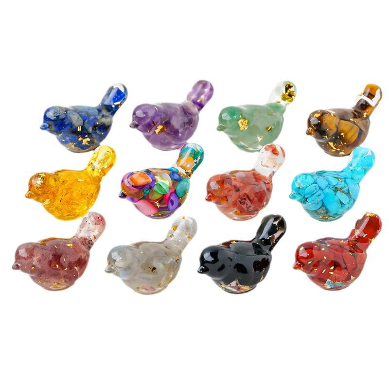 Crystal Bird Ornaments | Natural Gemstone Bird Figurines for Home Decor and Healing Energy