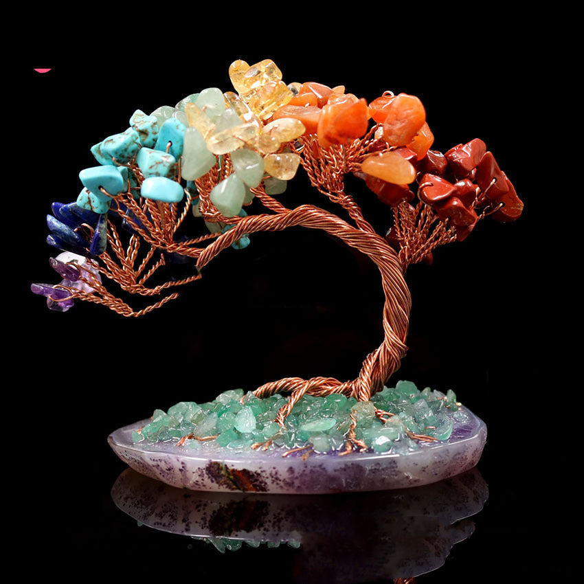 Crystal Tree of Life Ornament | Gemstone Money Tree for Home Decor & Feng Shui