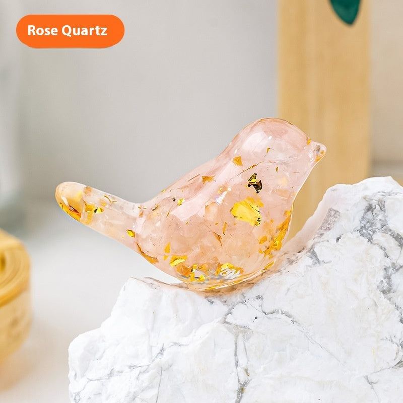 Crystal Bird Ornaments | Natural Gemstone Bird Figurines for Home Decor and Healing Energy