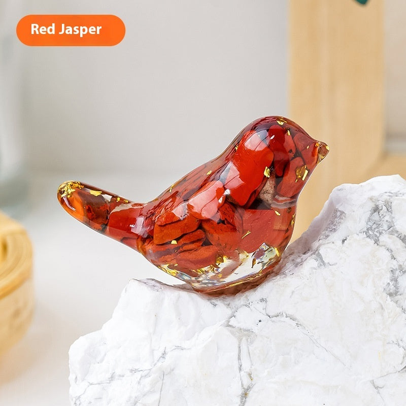 Crystal Bird Ornaments | Natural Gemstone Bird Figurines for Home Decor and Healing Energy