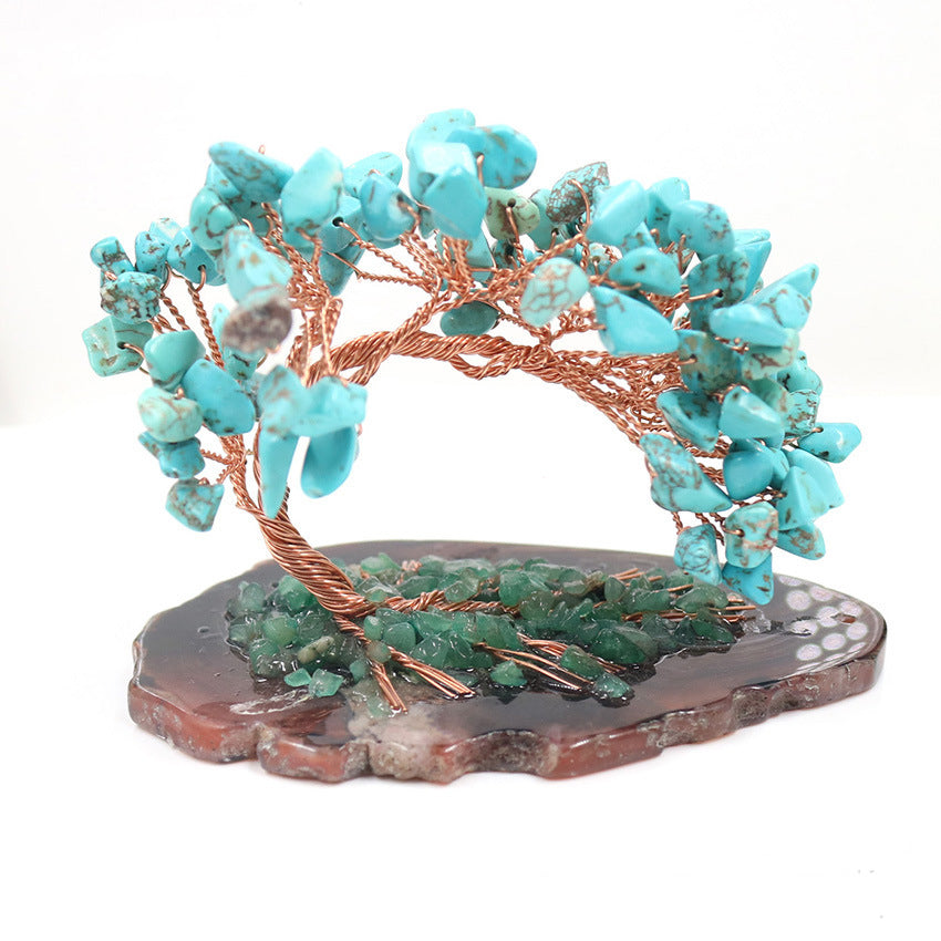 Crystal Tree of Life Ornament | Gemstone Money Tree for Home Decor & Feng Shui