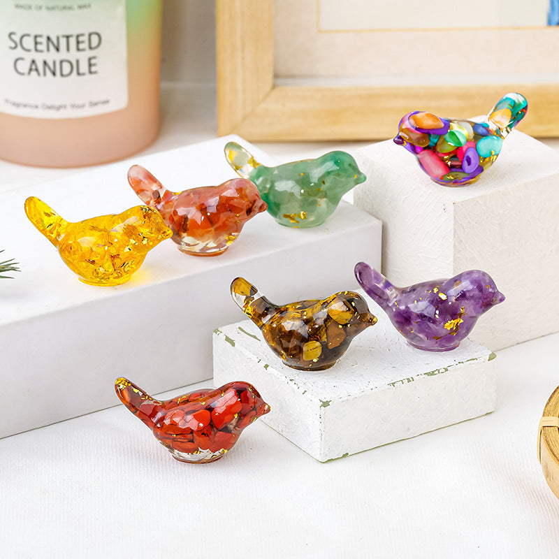 Crystal Bird Ornaments | Natural Gemstone Bird Figurines for Home Decor and Healing Energy