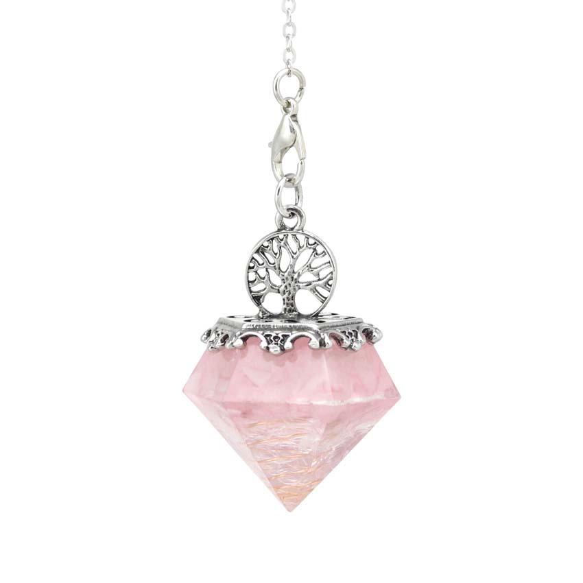Natural Crystal Gravel Mixed Resin Pendulum