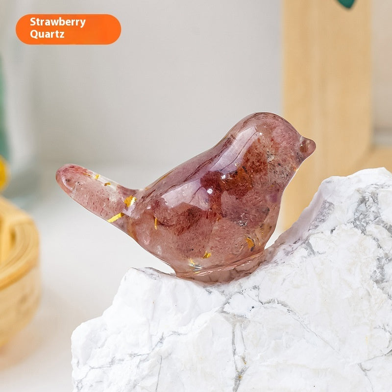 Crystal Bird Ornaments | Natural Gemstone Bird Figurines for Home Decor and Healing Energy