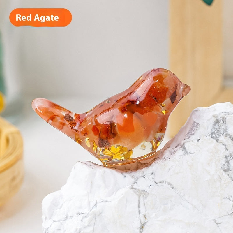 Crystal Bird Ornaments | Natural Gemstone Bird Figurines for Home Decor and Healing Energy